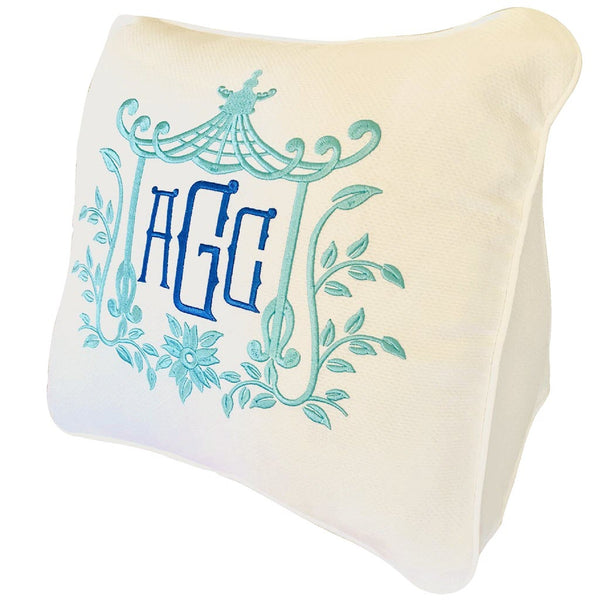 White Pique Wedge Pillow