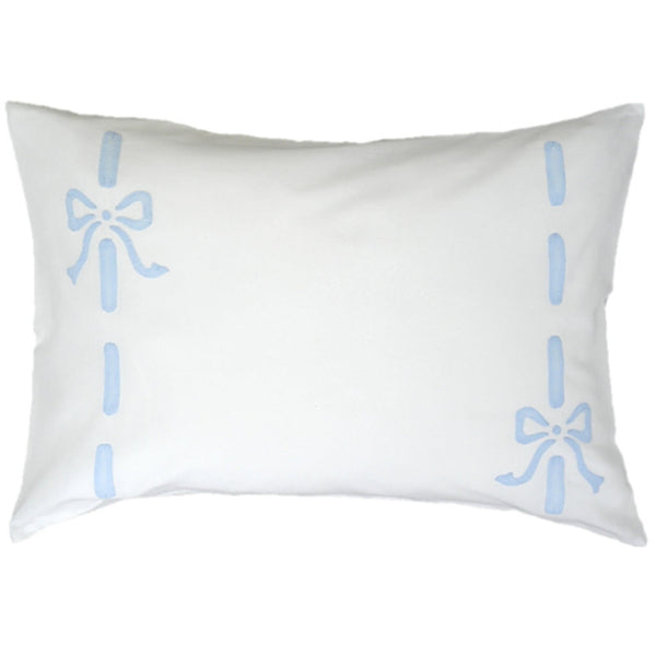 Blue Bows Boudoir Pillow
