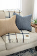 Navy and Caramel Tattersall Plaid Throw
