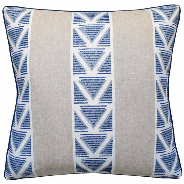 Burton Stripe Linen and Navy Pillow