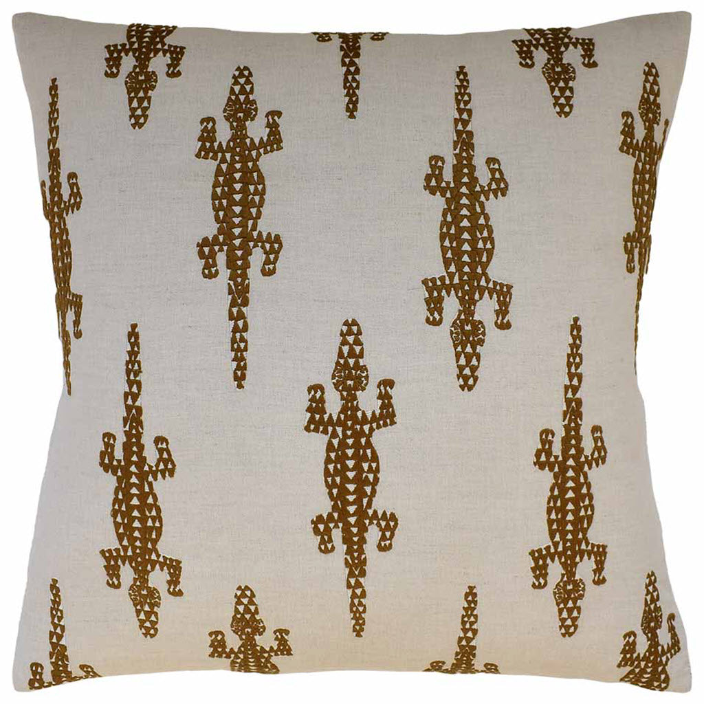Baracoa Embroidery Brown Pillow