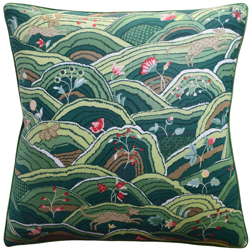 Rolling Hills Green Pillow