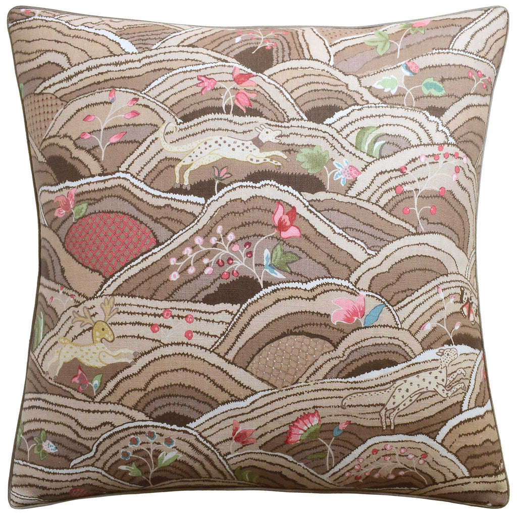 Rolling Hills Mocha Pillow
