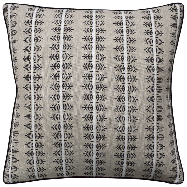 Alva Hand Block Black Pillow