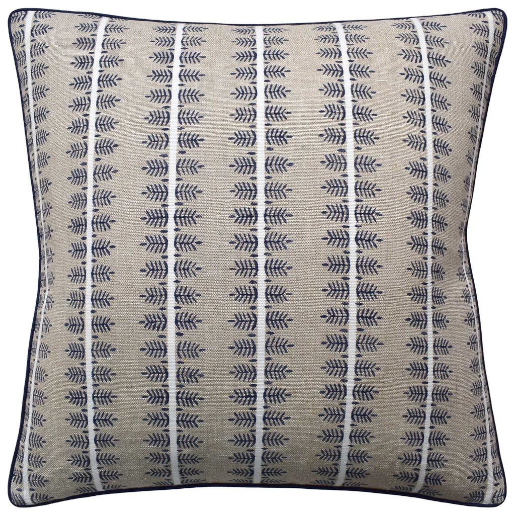 Alva Hand Block Blue Pillow