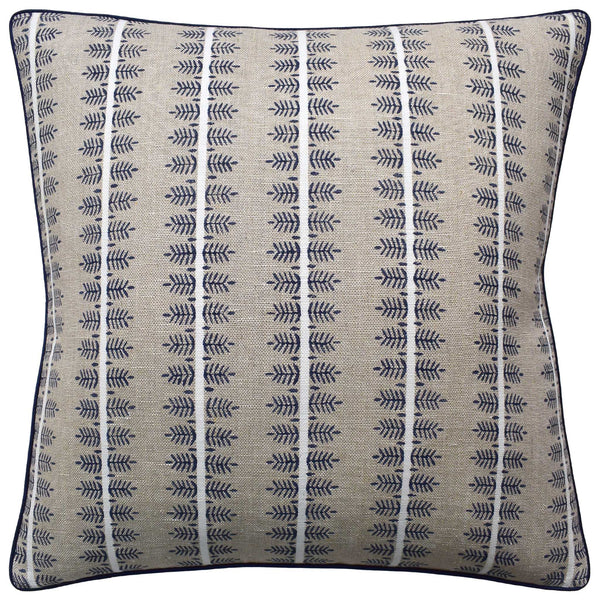 Alva Hand Block Blue Pillow