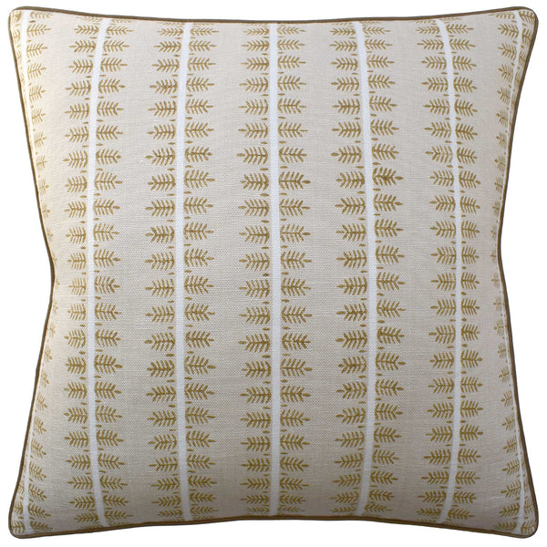 Alva Ochre Hand Block Pillow