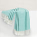 Aqua Italian Herringbone Throw