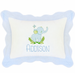 Baby Blue Flange Scallop Boudoir Pillow