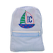 Seersucker Light Blue Small Backpack