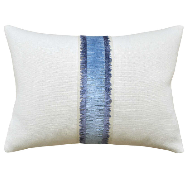Slubby Bromo Tape Blue Pillow