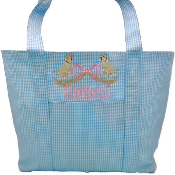 Jumbo Large Gingham Mist Tote