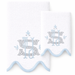 Kassatex Scallop Powder White/Powder Blue Towels