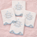 Kassatex Scallop Powder White/Powder Blue Towels