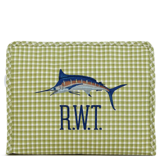 Rodeo Cactus Check Coated Zip Pouch