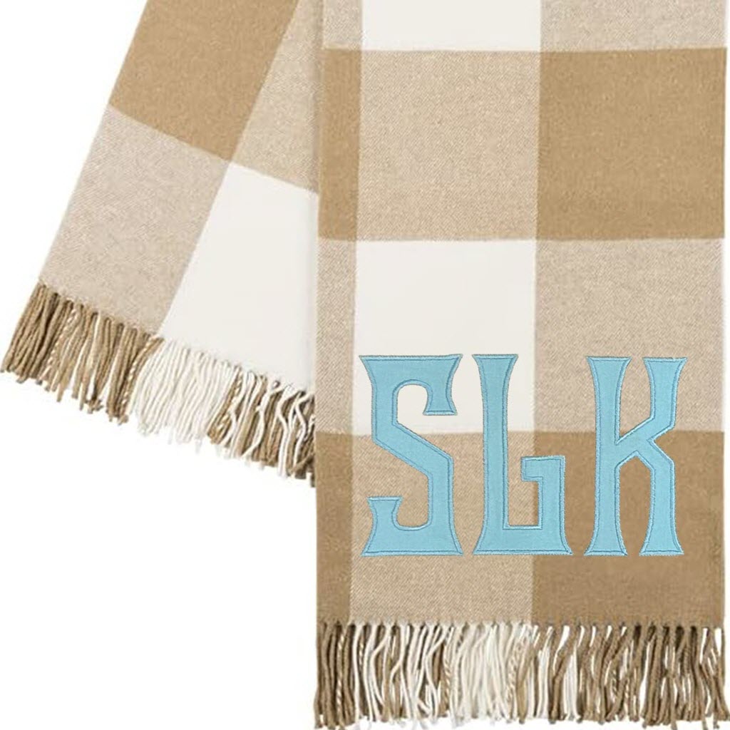 Caramel Buffalo Check Throw