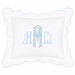 Light Blue Micropipe Scallop Boudoir Pillow