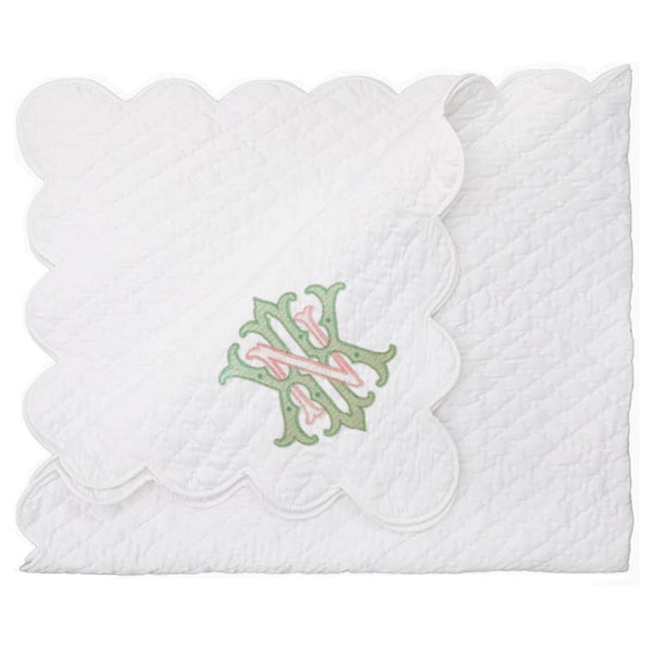 White Quilted Satin Baby Blanket