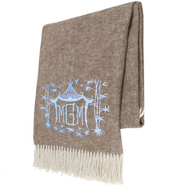Cocoa Italian Herringbone Throw