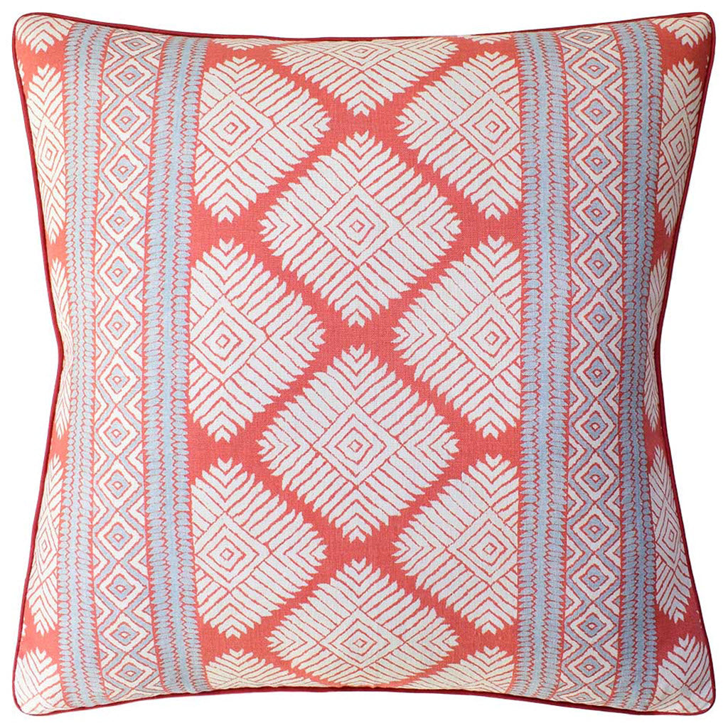 Austin Coral/Spa Blue Pillow