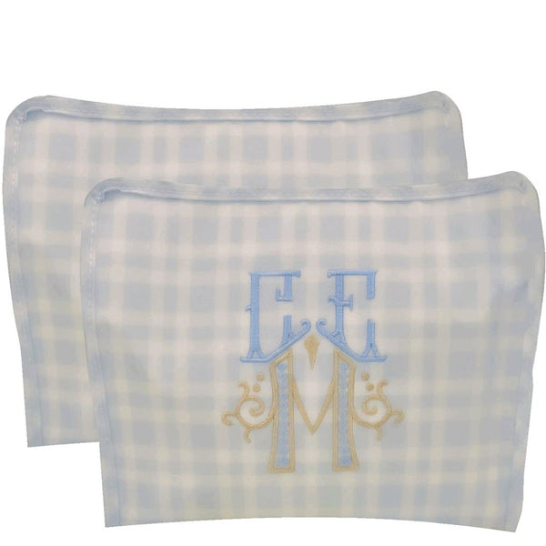 Blue Plaid Pimlico Cosmetic Bag