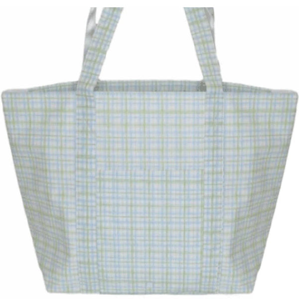 Jumbo Large Classic Plaid Green Tote