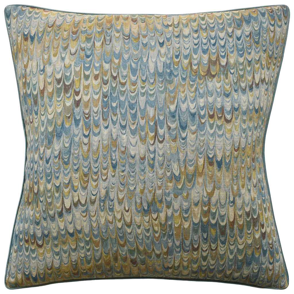 End Paper Blue/Sand Pillow