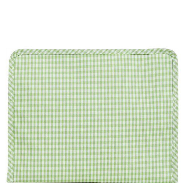 Gingham Leaf Coated Zip Pouch