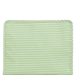 Gingham Leaf Coated Zip Pouch