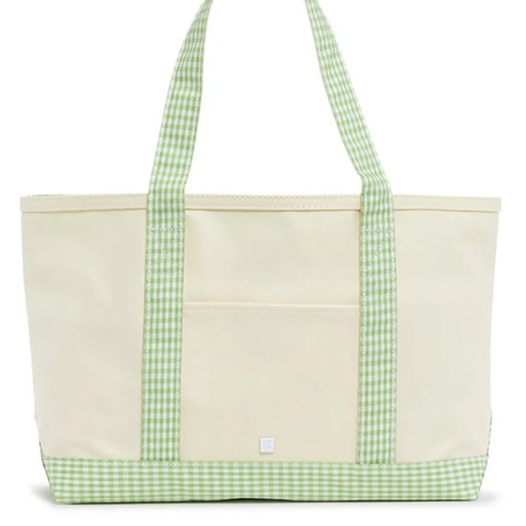 Leaf Gingham Coated Tote