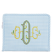 Gingham Mist Coated Zip Pouch
