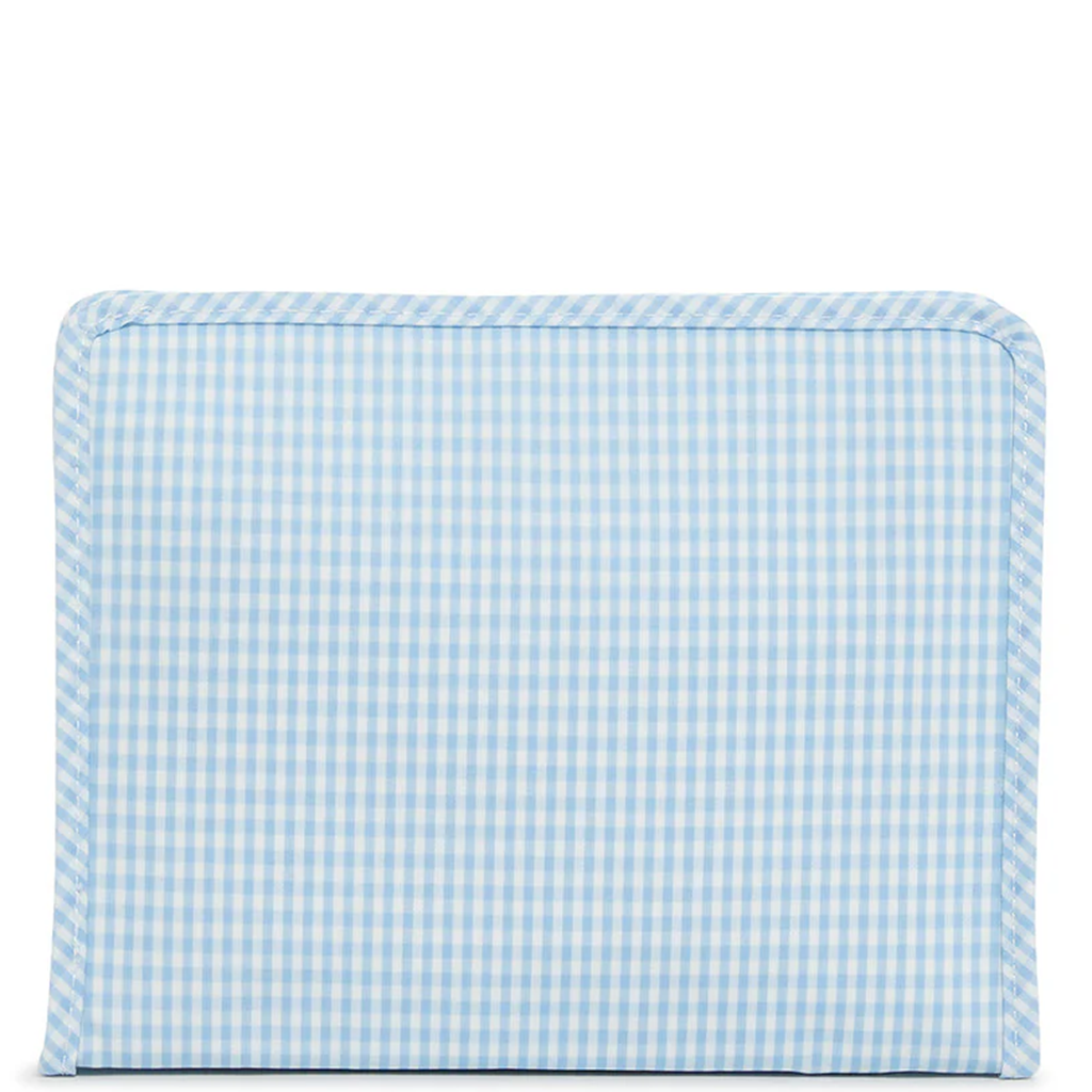 Gingham Mist Coated Zip Pouch