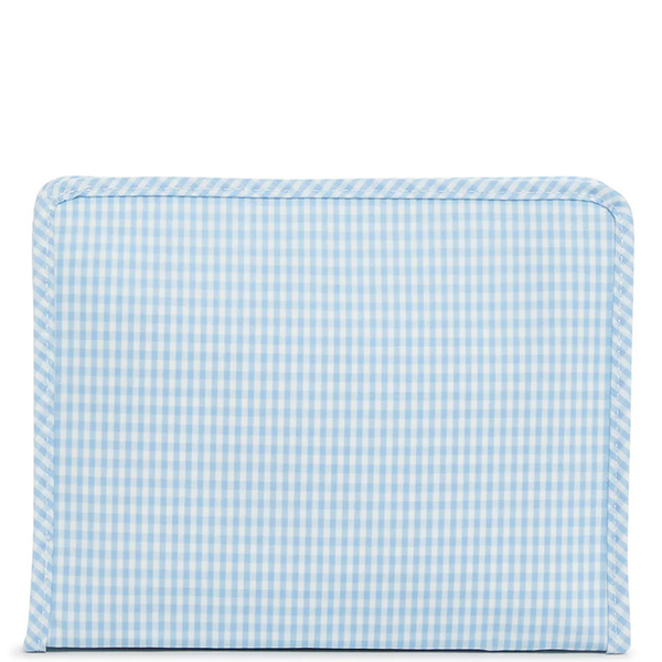 Gingham Mist Coated Zip Pouch
