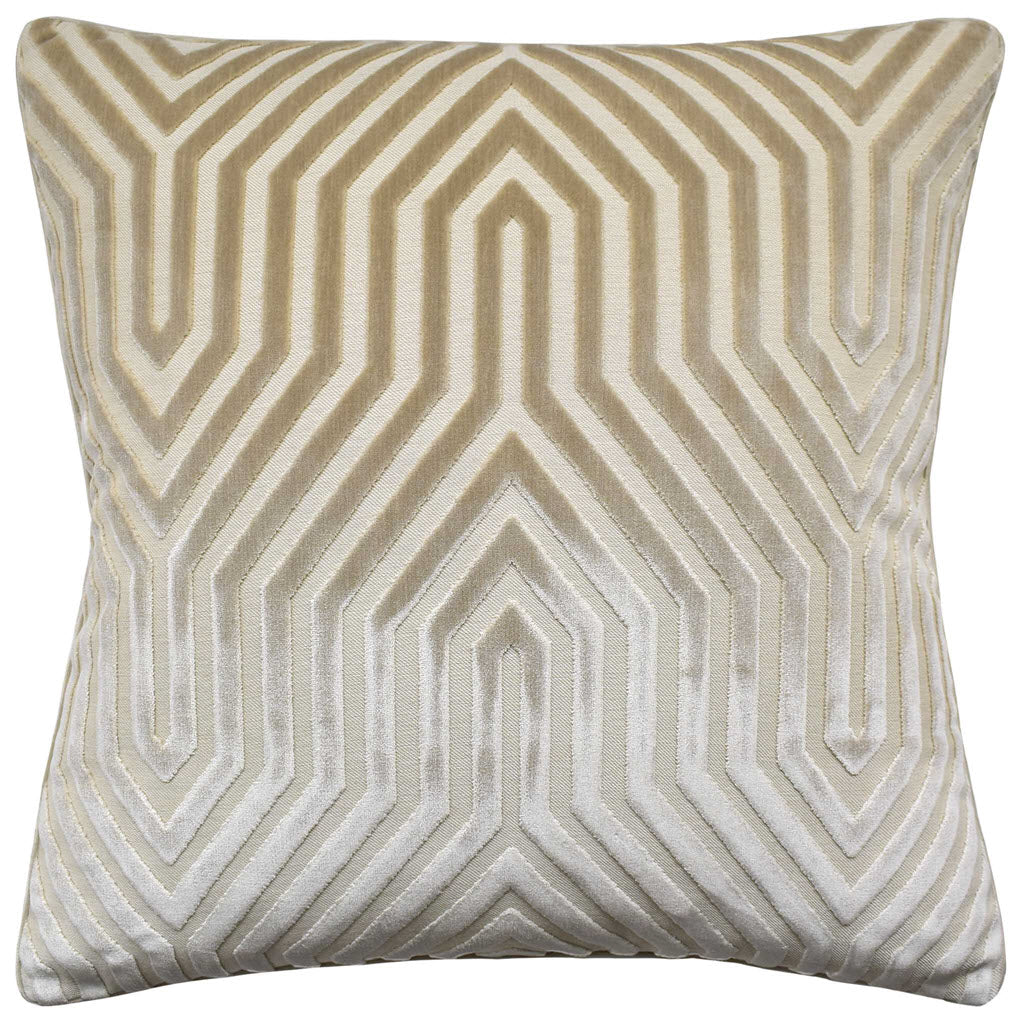 Vanderbilt Velvet Greige Pillow