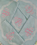 Quilted Blue Silk Lingerie Envelope