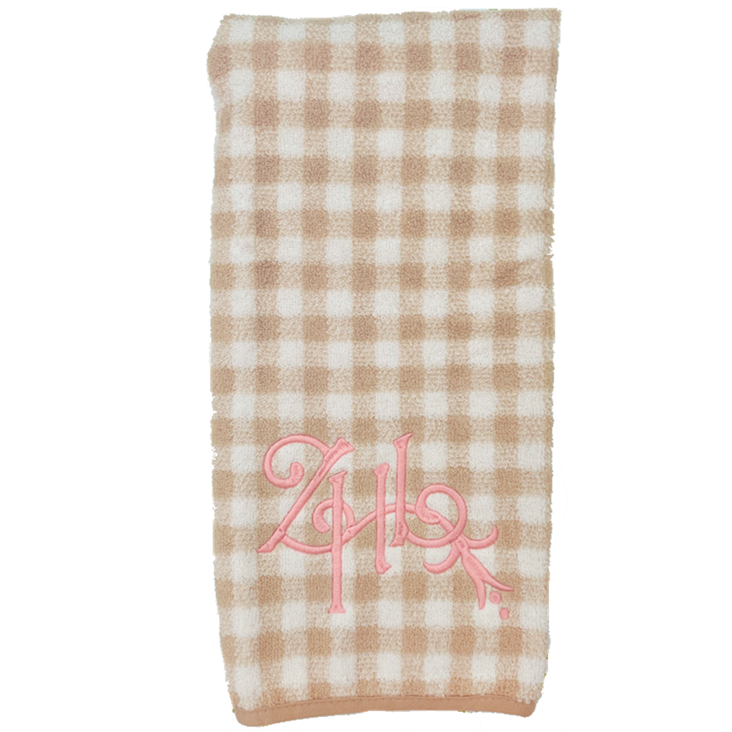 Weezie Camel Gingham Hand Towel