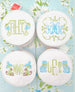 White Seersucker Jewelry Round