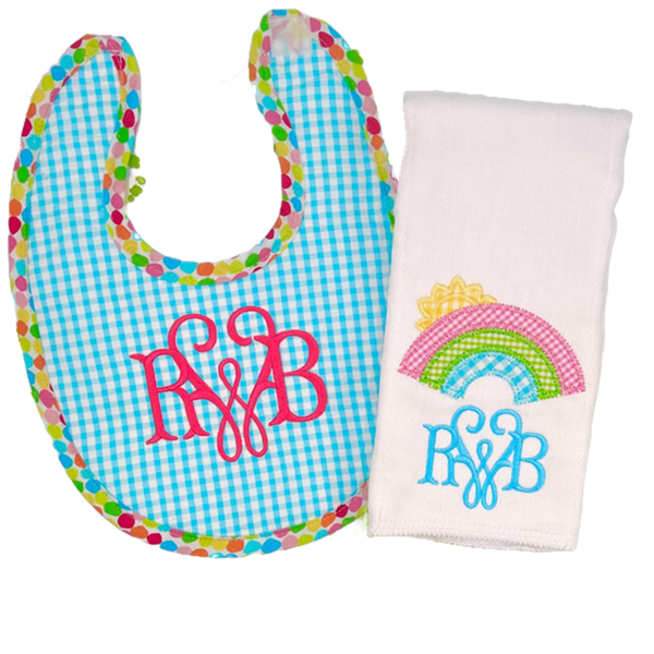 Rainbow Bib & Burp