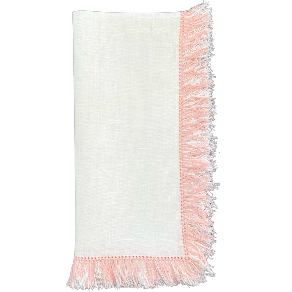 Light Pink Fringe Dinner Napkins