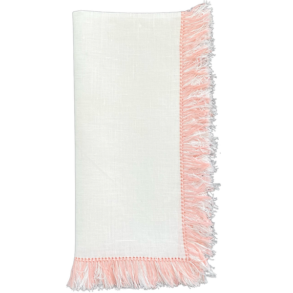 Light Pink Fringe Dinner Napkins