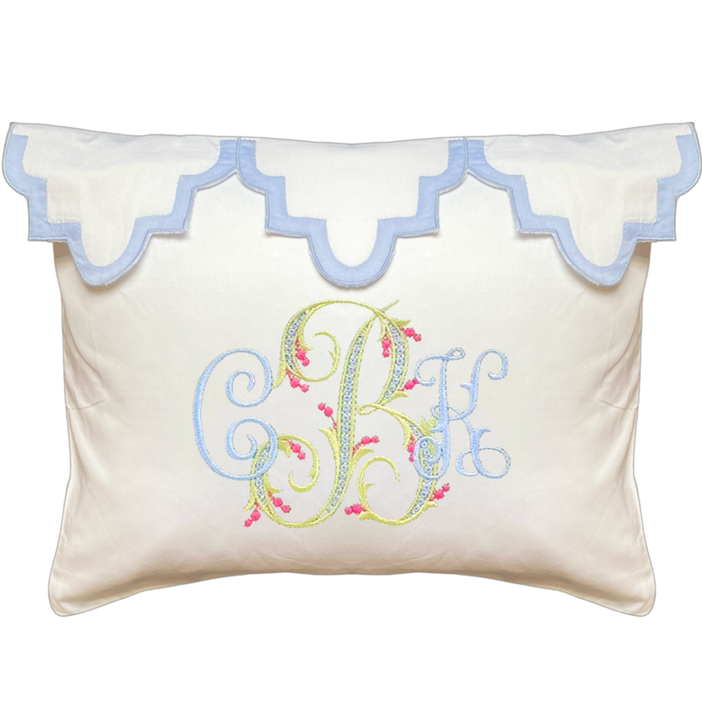 Ice Blue Morocco Boudoir Pillow