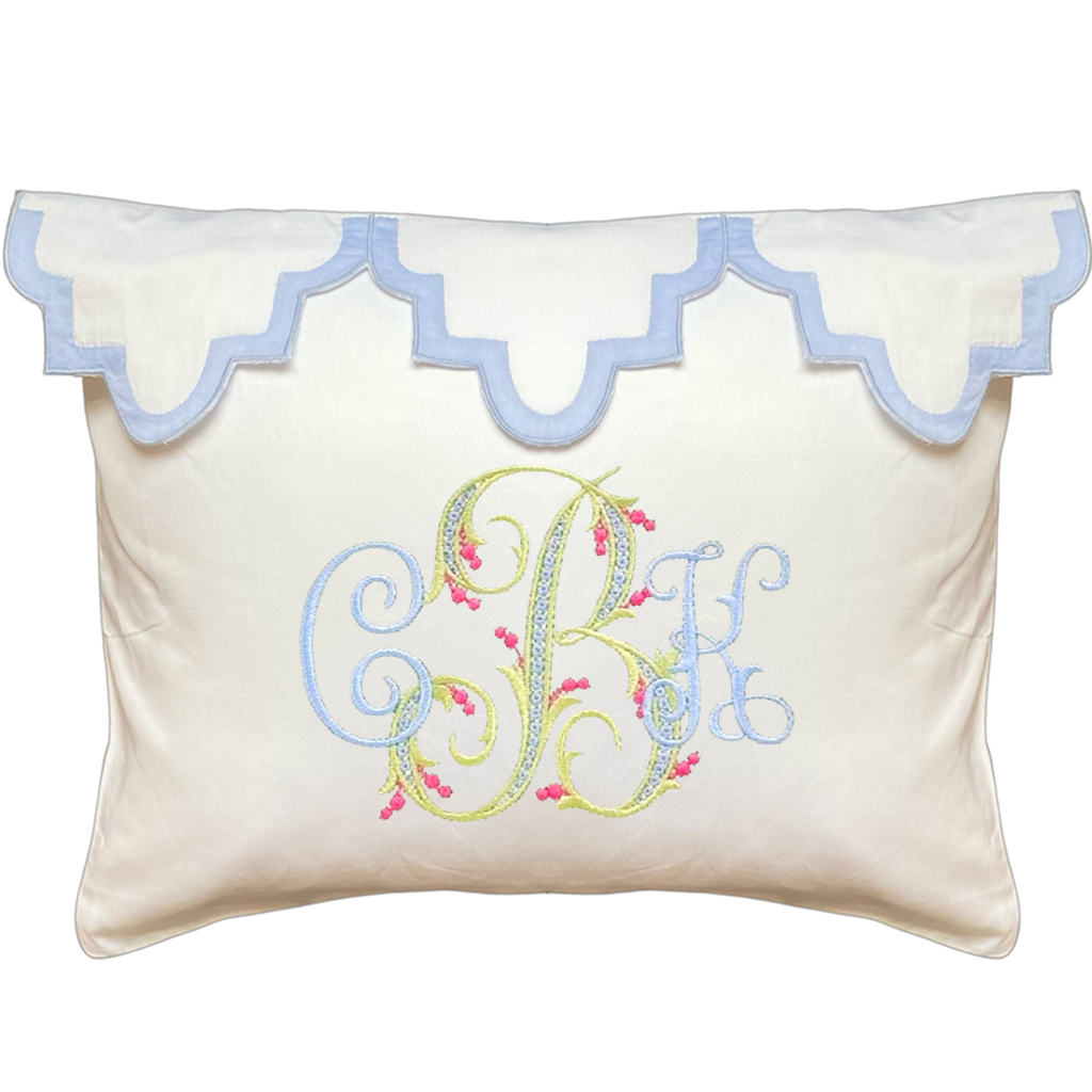 Ice Blue Morocco Boudoir Pillow