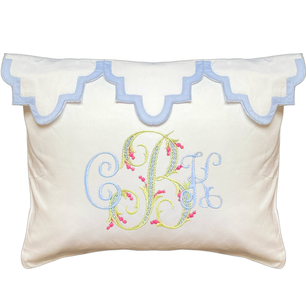 Ice Blue Morocco Boudoir Pillow
