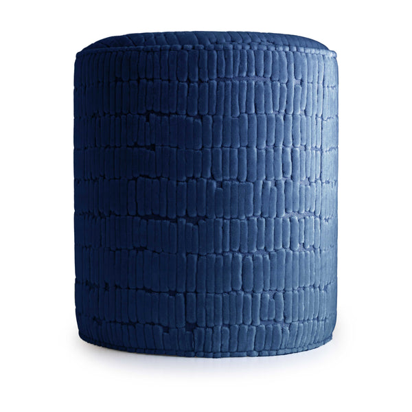 Round Meerket Indigo Ottoman