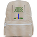Khaki Gingham Backpack