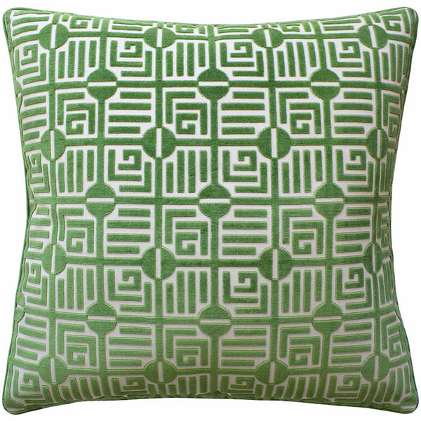 Labyrinth Velvet Emerald Pillow