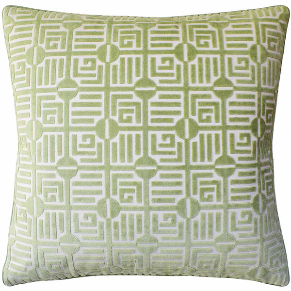 Labyrinth Velvet Sage Pillow