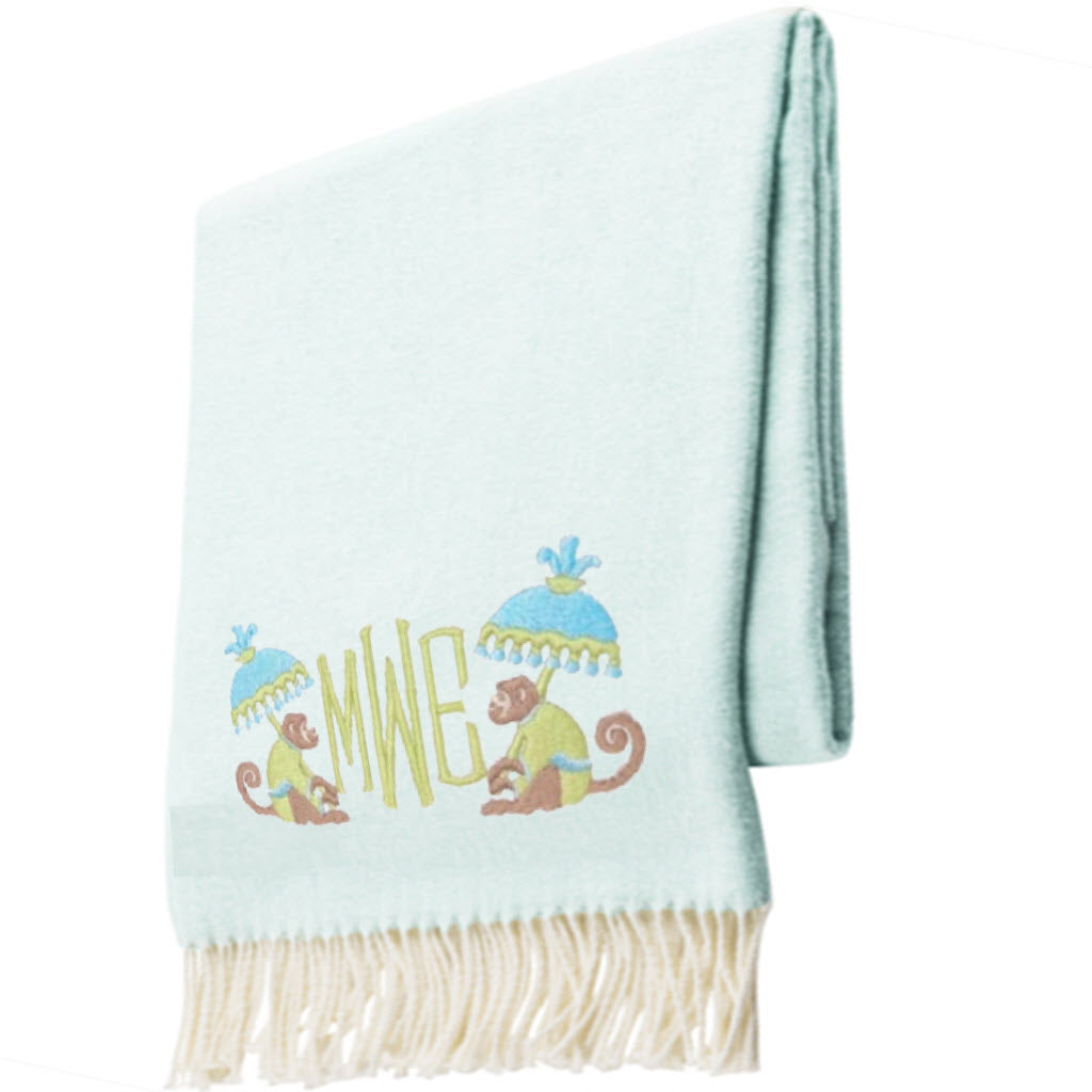 Lagoon Italian Herringbone Throw