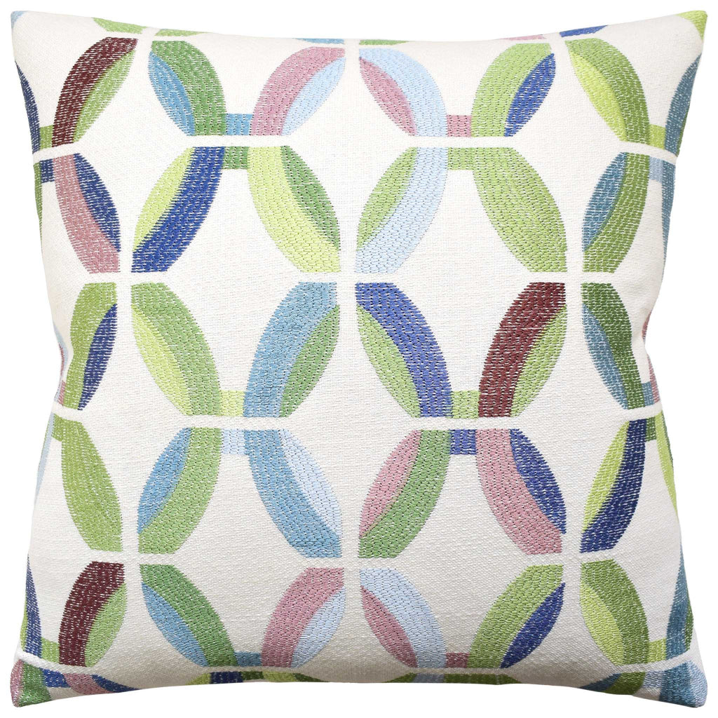 Passageway Embroidery Lavender/Green Pillow