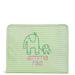 Gingham Leaf Coated Zip Pouch
